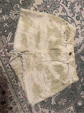 PacSun Women's Light Green Tie-Dye Jean Shorts